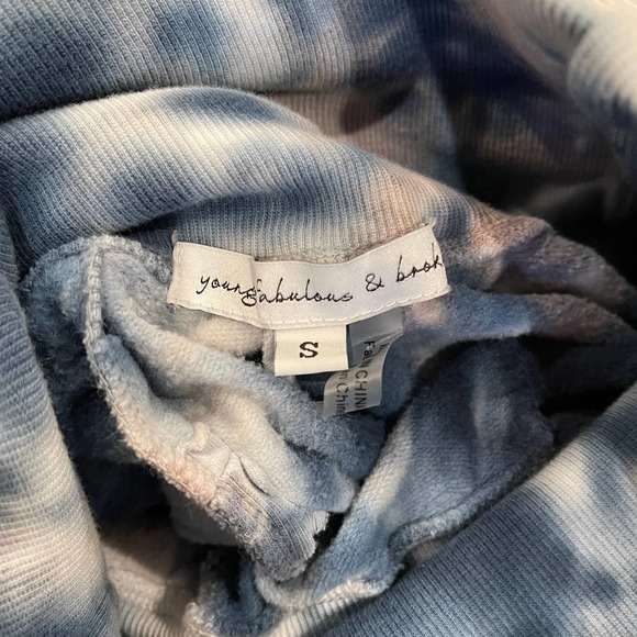 Young Fabulous & Broke Jogger Blue Tie Dye Size Small - Picture 4 of 8